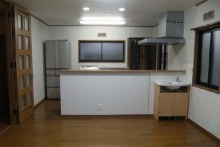 豊田市　キッチンリフォーム　キッチンに洗濯機を置いて家事効率アップ
