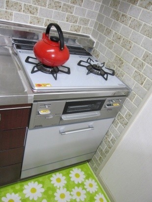 豊田市　コンロ取替工事　オーブンの代わりに収納キャビネットにしました