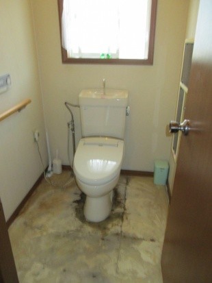 トイレの床から漏水があった!早く何とかしたいなぁ。