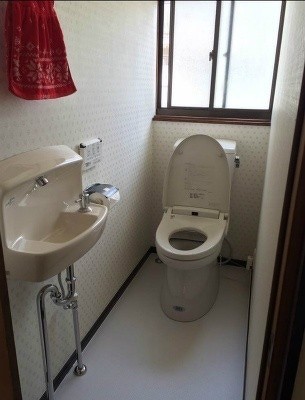 豊田市　Ｍ様邸　トイレリフォーム　手洗い器も取り付けました！＊*（トイレ改装工事）