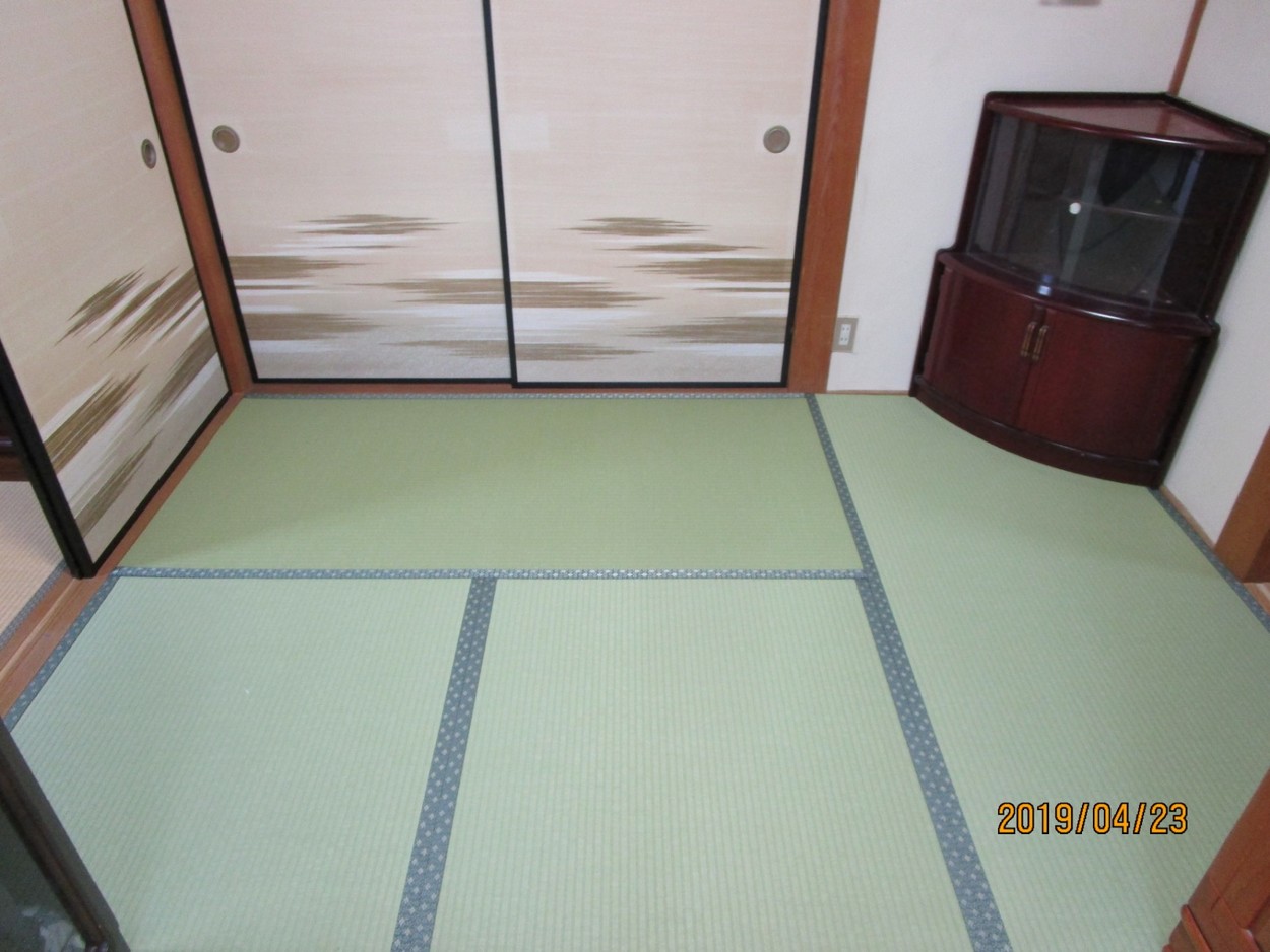 和紙の畳で水に強く、足への負担が少ない仕様へ！