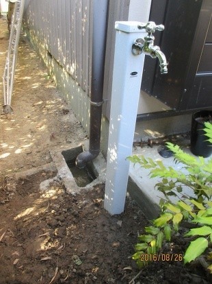 豊田市　エクステリア　水栓柱取替工事　～水栓柱の取替で使い勝手良く～