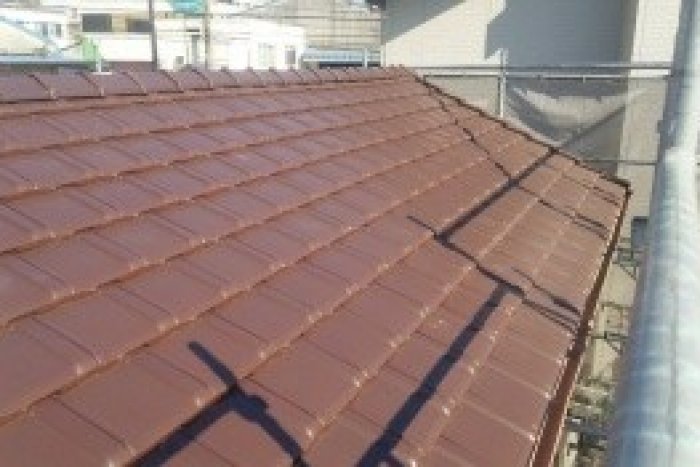 豊田市　屋根葺き替え工事　屋根の軽量化で、地震対策