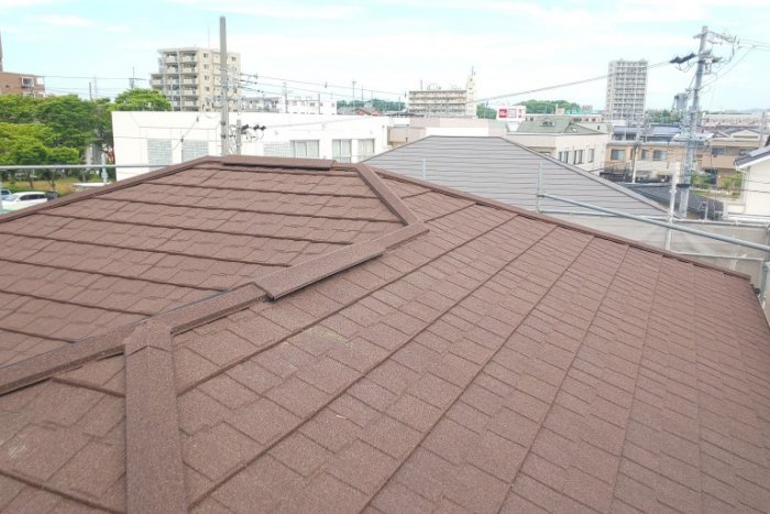 豊田市Y様邸　屋根カバー工事　/カラーベストの屋根から金属製の屋根に