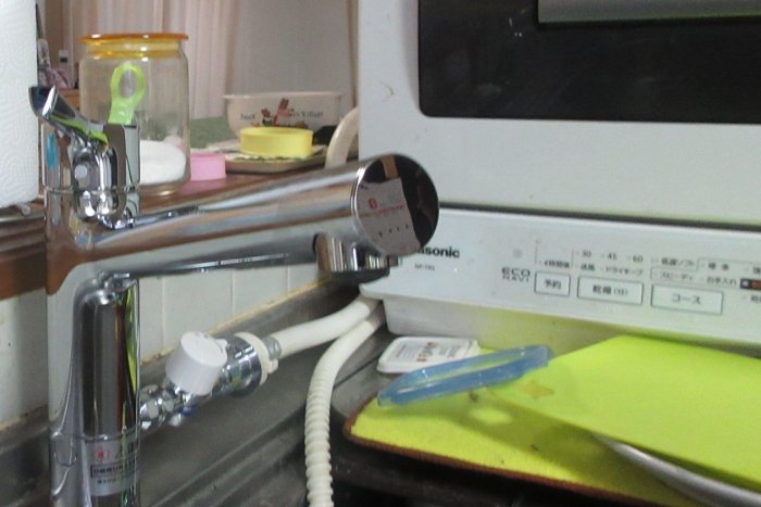 豊田市A様邸　キッチン水栓　ＴＯＴＯ　食洗器と分岐　