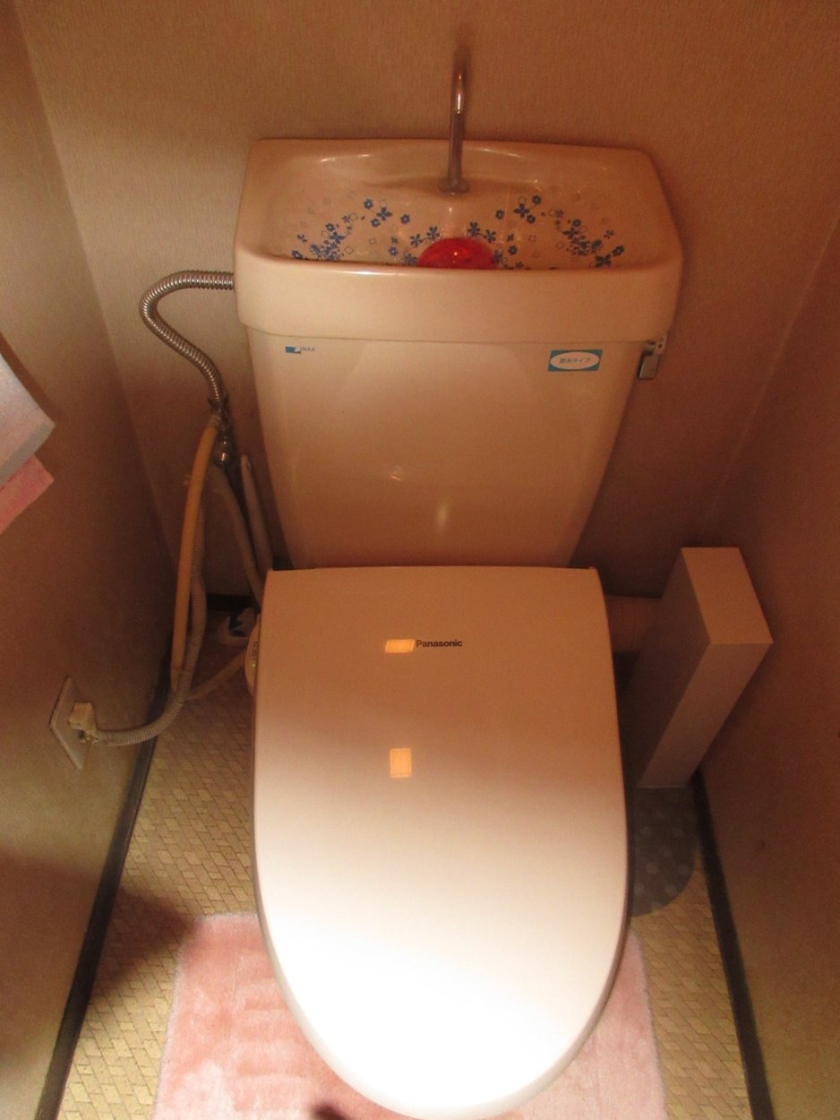 お掃除しやすい一体型のトイレに替えたいなあ・・・