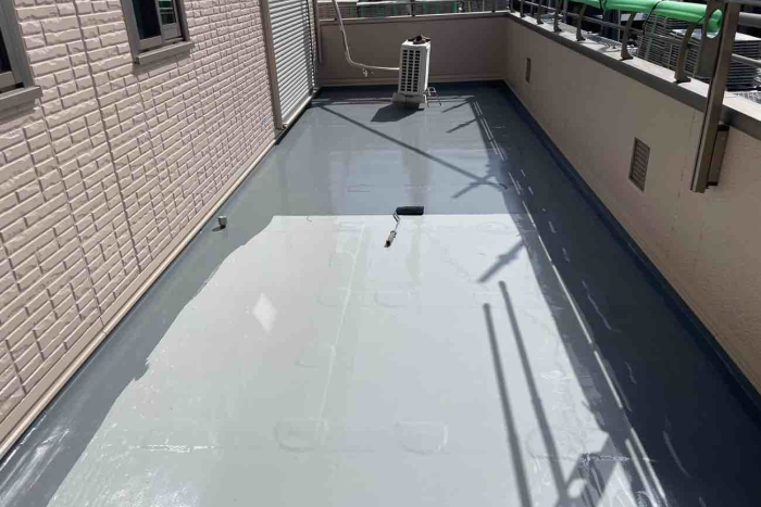 トヨタホームのベランダの防水工事【工事工程有】