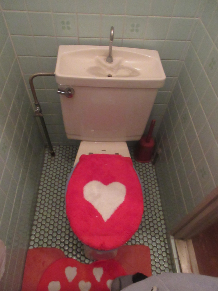 タイル貼りの狭いトイレから・・・