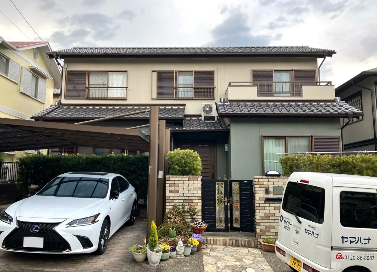 和風住宅に合うグリーンで高級感あるおもてなしの住宅へ