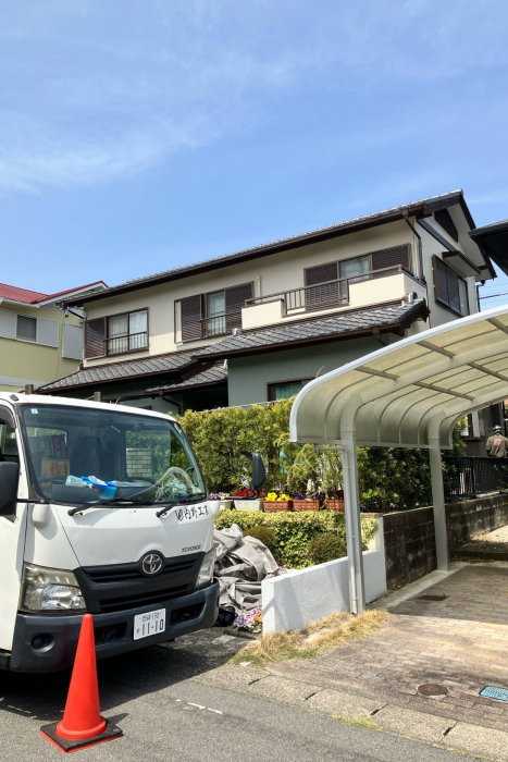 和風住宅のおしゃれの大正解！グリーンを使った外壁塗装！