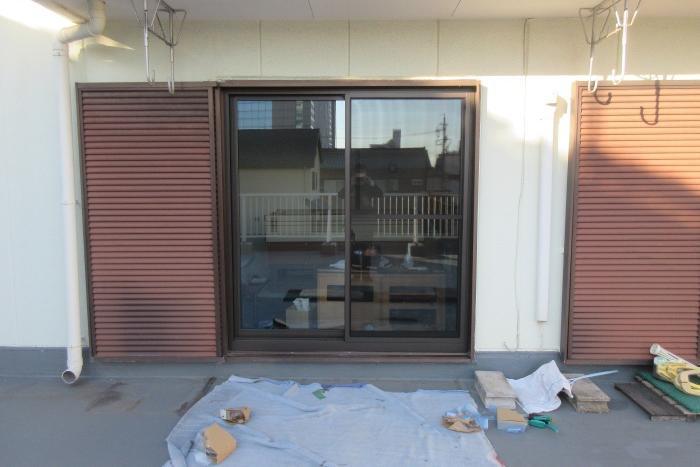 掃き出しサッシの取替