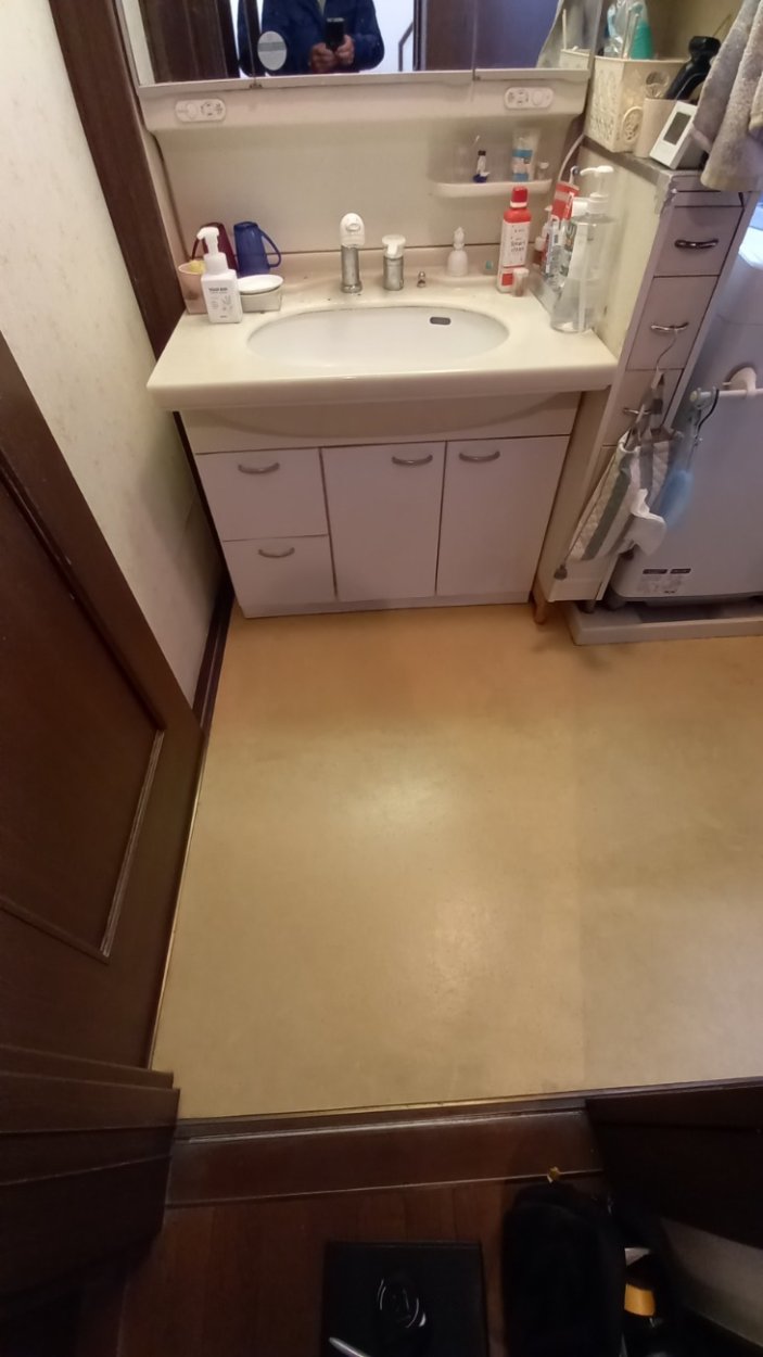 ずいぶん前から水漏れしている様で、洗面台の中が濡れていました。