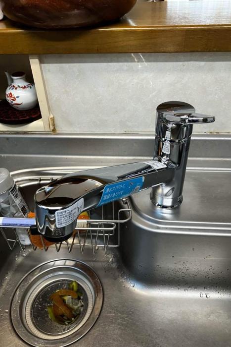 水漏れしてたキッチン水栓取替！