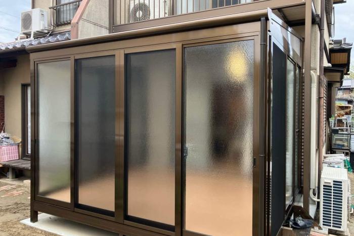 サンルーム取付工事/２間×９尺/豊田市リフォーム/豊田市外構工事/
